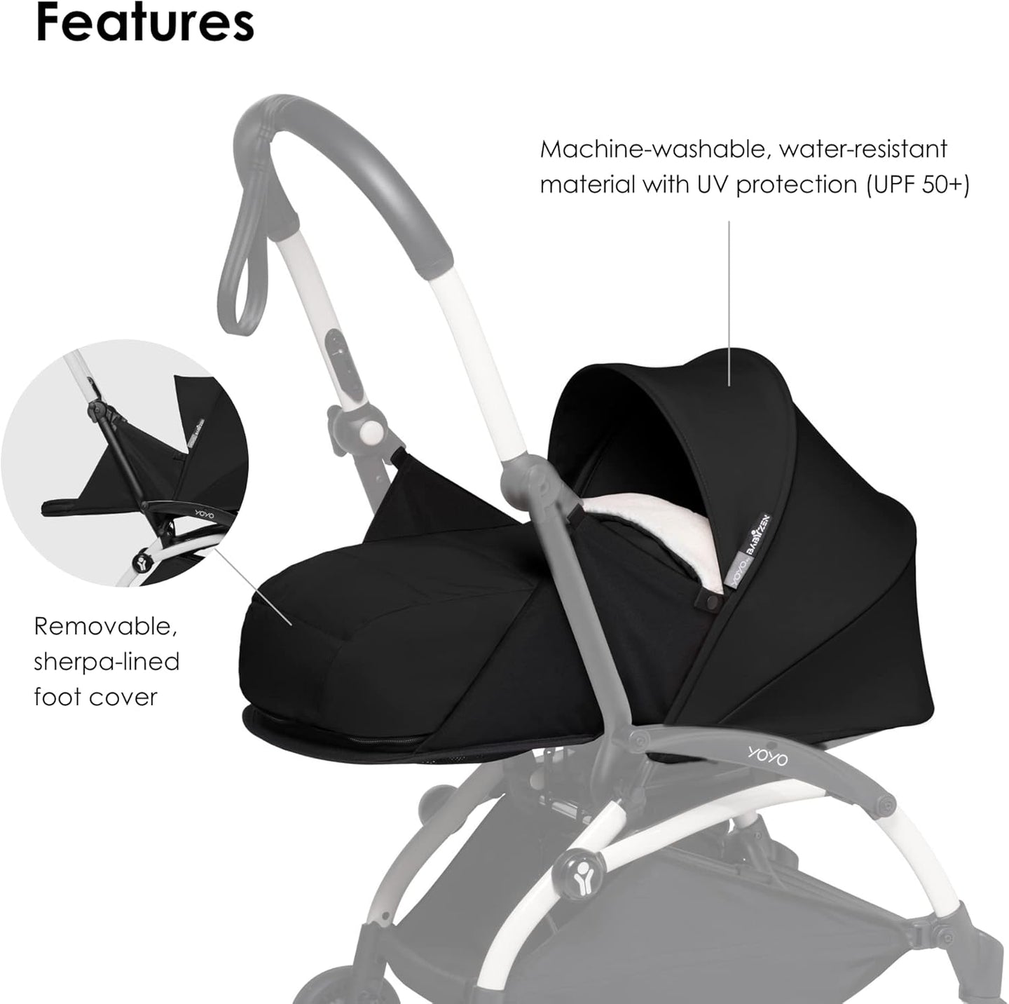 Stokke YOYO3 Stroller Frame with Babyzen YOYO Newborn Pack